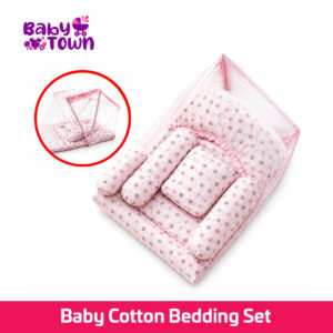 Baby Bedding Set with Mosquito Protection Net & Pillow