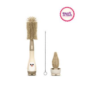 3 in 1 Multipurpose Silicone Feeding Bottle Cleaning Brush Set