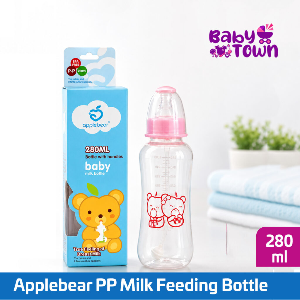 Applebear PP Milk Feeding Bottle 280ml BPA Free Baby Feeding Bottle | Baby Town Bangladesh