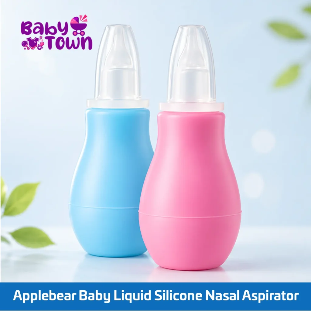 Applebear Baby Liquid Silicone Nasal Aspirator | Soft Nose Cleaner for Newborn Baby | Baby Town Bangladesh
