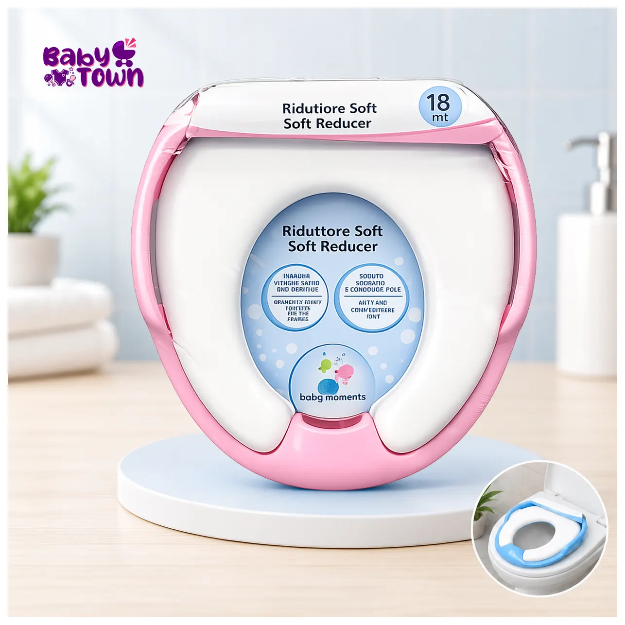 Pink Baby Commode Seat Soft Potty Training Toilet Seat for Toddlers