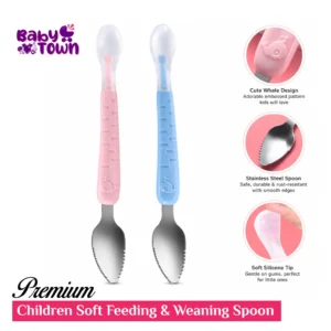 Children Soft Silicone Spoon for Baby Feeding and Weaning