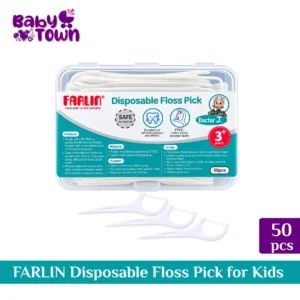 FARLIN Disposable Floss Pick 50 Pcs for Kids 3 Years Plus